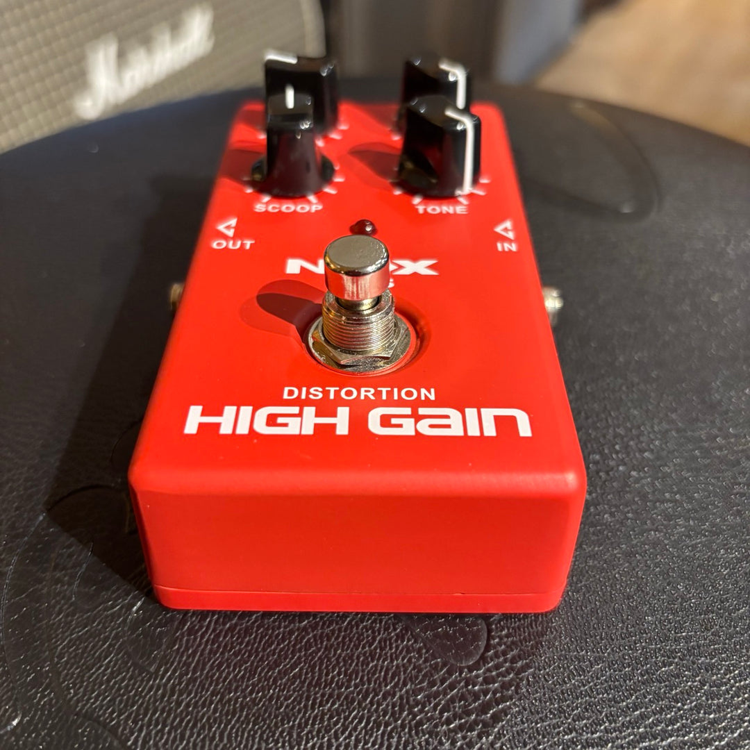 NUX- HG-6 Analog High Gain Distortion Pedal w/ Box & User Guide- USED