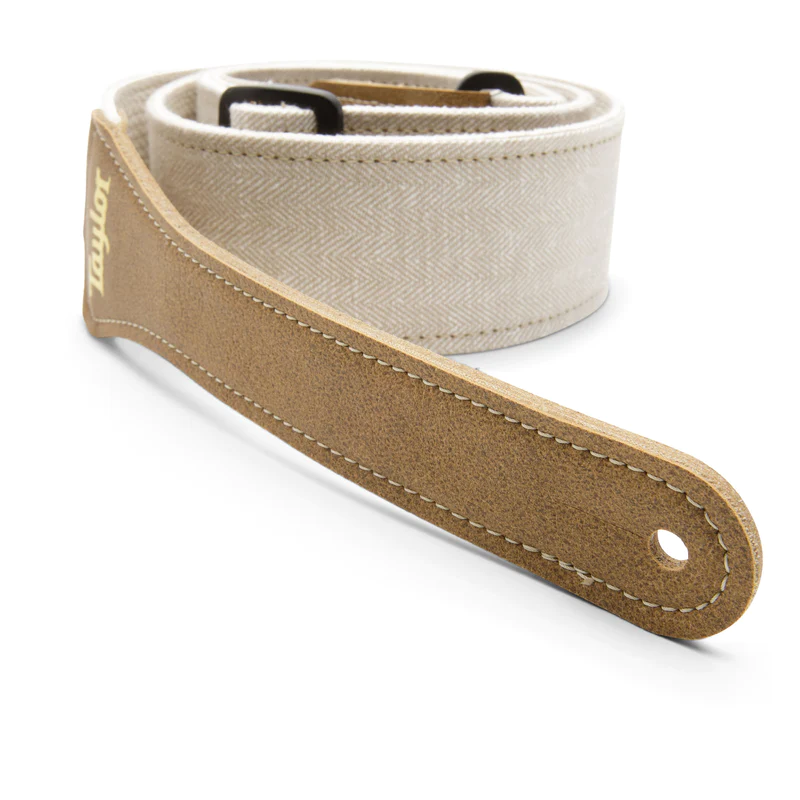 Taylor Vegan Guitar Strap Herringbone Hemp Cotton - White