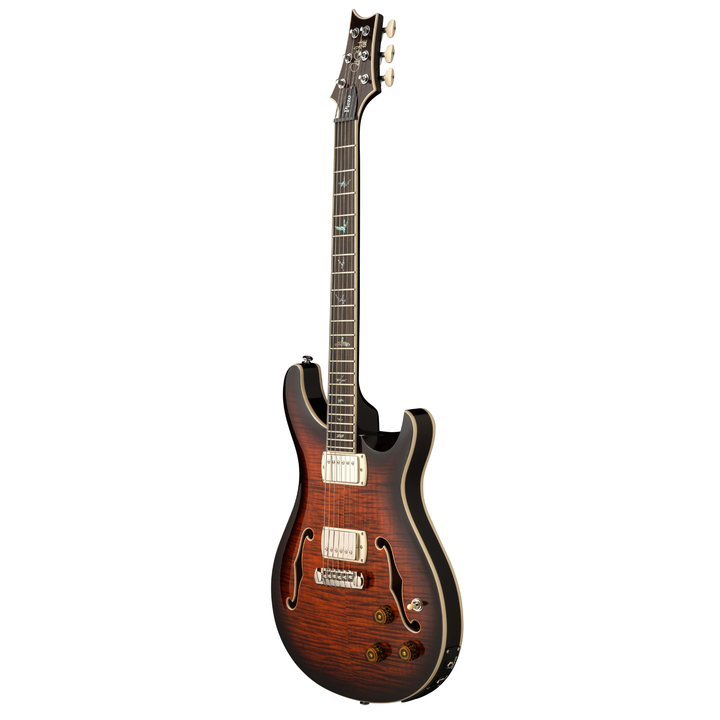 PRS SE Hollowbody II Piezo Electric Guitar (Orange Tiger Smokeburst) w/ Gigbag