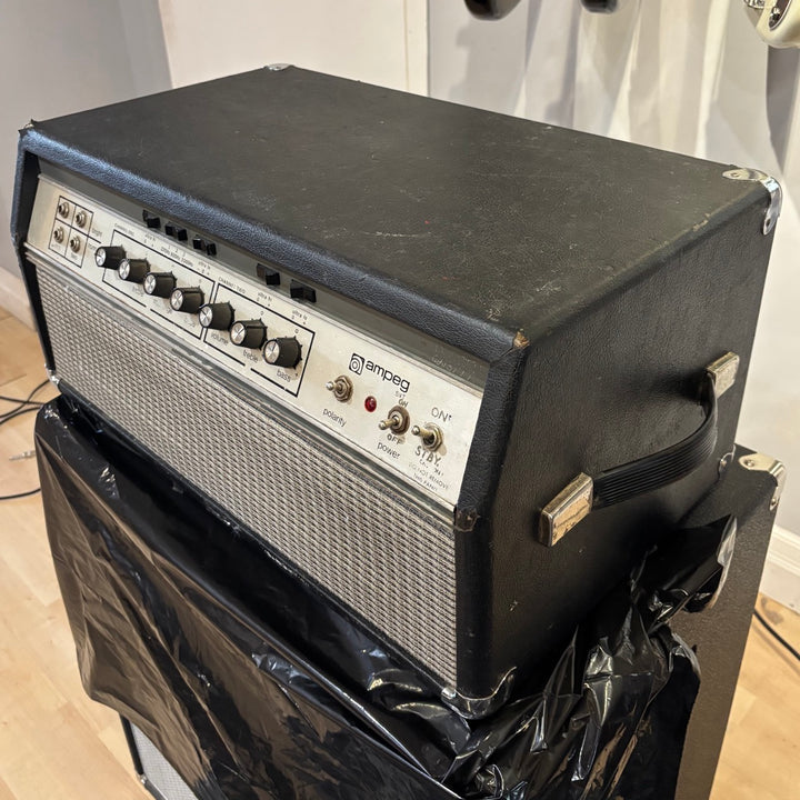 Vintage Ampeg - SVT 300 Watt Tube Bass Guitar Head ( Magnavox Era Blackline - 1973 ) - USED