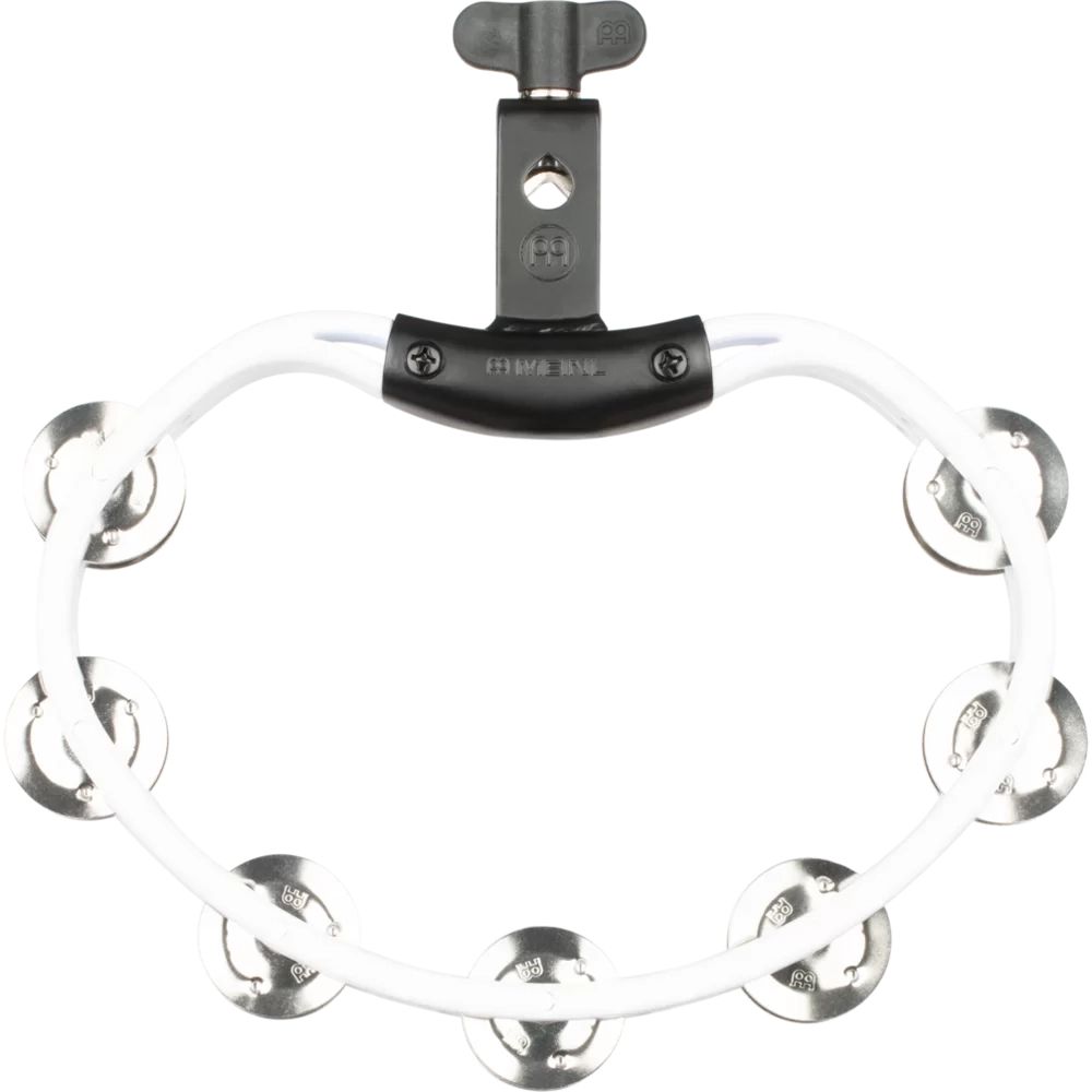 Meinl Headliner Series Mountable Tambourine with Stainless Steel Jingles - White