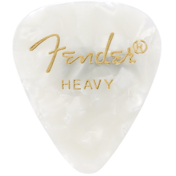 Fender 351 Shape Premium Picks -12 Count Pack - White Moto