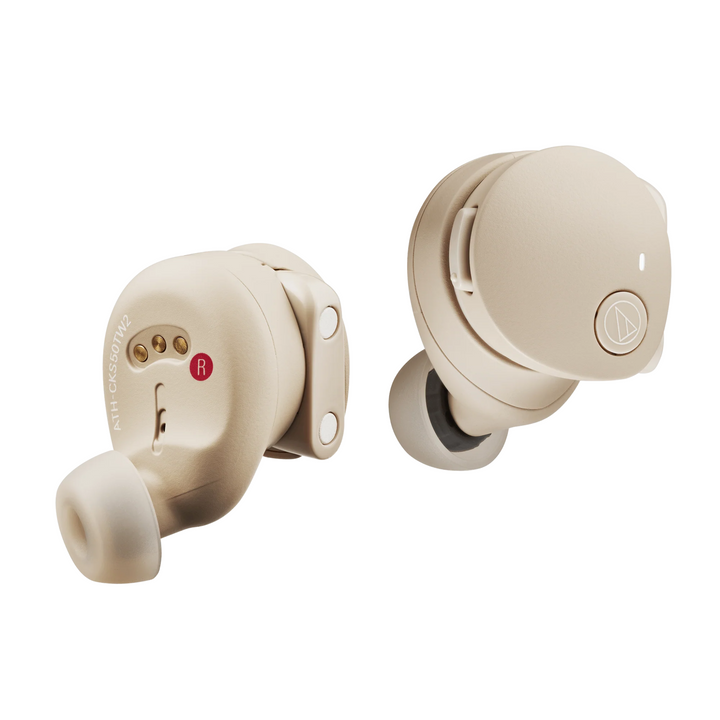 Audio-Technica CKS50TW2 Wireless In-Ear Headphones (Beige)