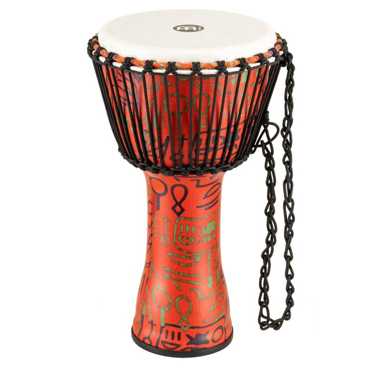 Meinl Percussion 10" Rope Tuned Travel Series Djembe Synthetic Head (Patented) Pharaoh's Script