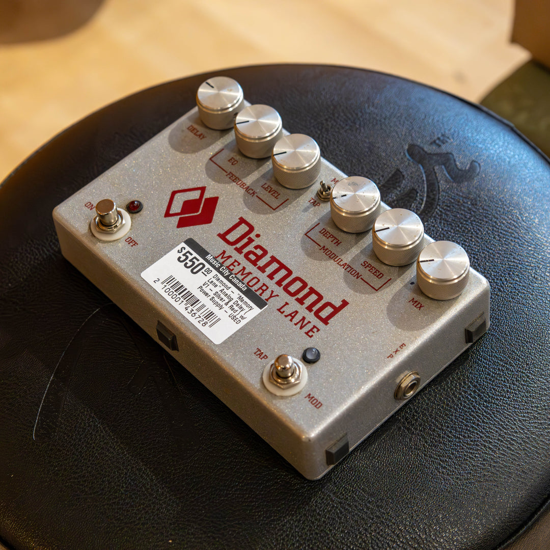 Diamond - Memory Lane Analog Delay ( V1 - Silver & Red ) w/ Power Supply - USED