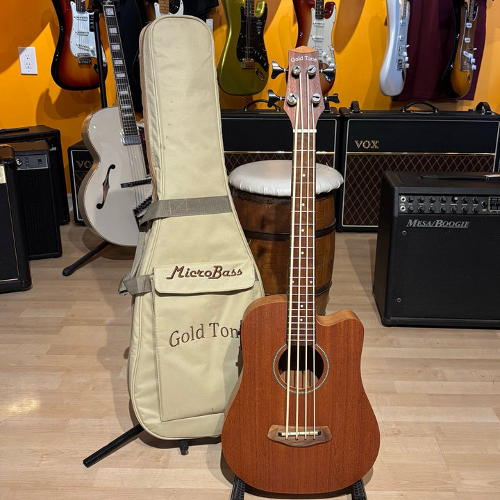 Gold Tone - Micro Acoustic Electric Bass w/ Gig bag (Mahongany) - USED