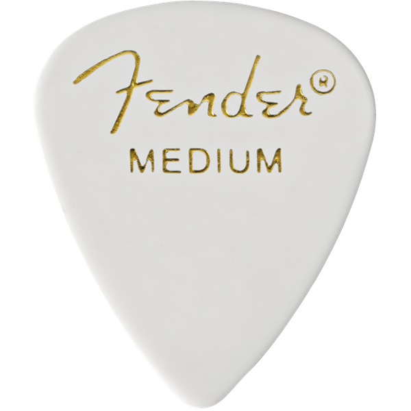 Fender 351 Shape Premium Picks -12 Count Pack - White