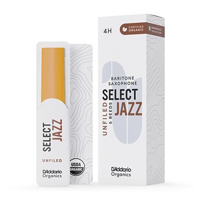 D'Addario Woodwinds ORRS05BSX4H Select Jazz, Baritone Saxophone - Unfiled, 4H, Box Of 5
