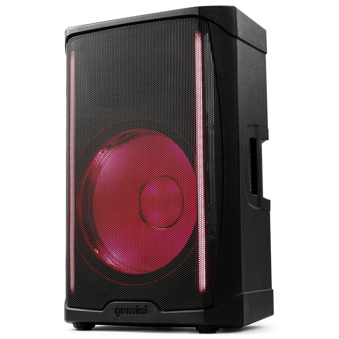 Gemini GD-L115BT Powered Speaker w/ Bluetooth Playback and LED Light - 15”