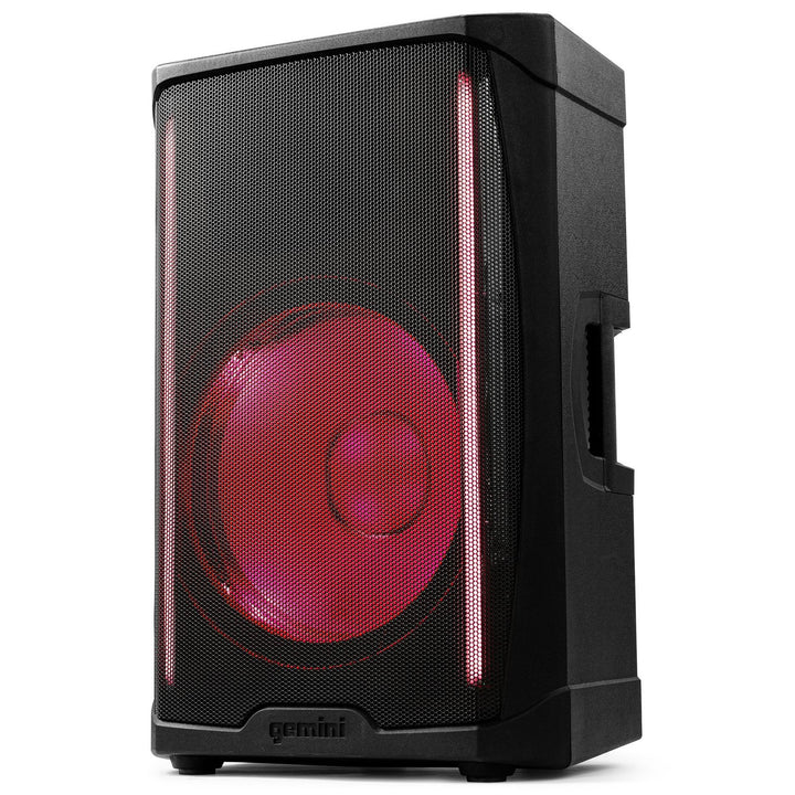 Gemini GD-L115BT Powered Speaker w/ Bluetooth Playback and LED Light - 15”
