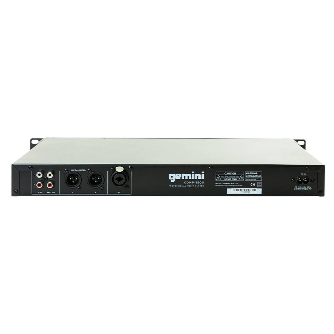 Gemini CDMP-1500 Single 1U CD / MP3 / USB Player w/ Remote