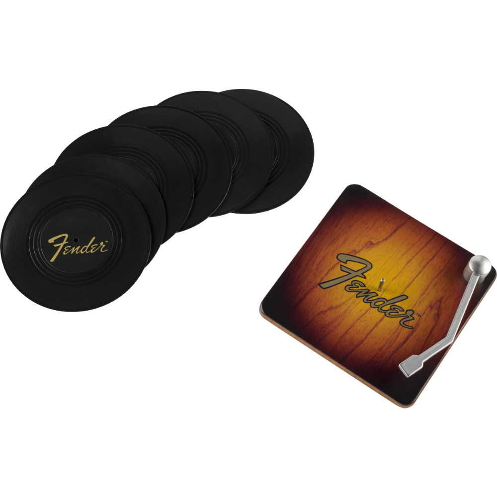 Fender Sunburst Turntable Coaster Set