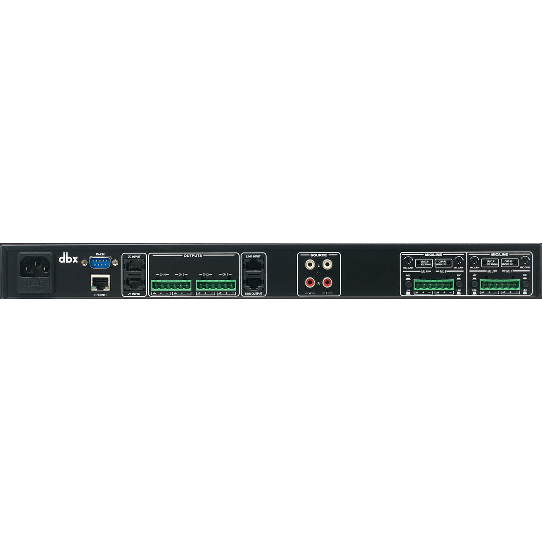 DBX 641m 6x4 Digital Zone Processor - 6 Inputs (4 Mic/line + 2 stereo line), no front panel control