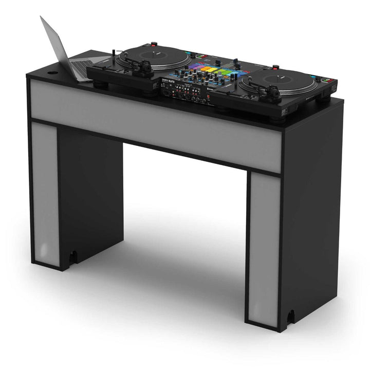Glorious Modular Mix Station DJ Table w/ Record Storage - Black