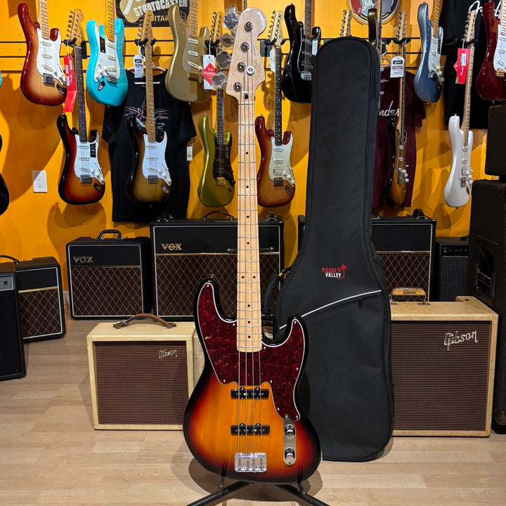 Squier - Paranormal Jazz Bass Sunburst- Maple w/ Rouge Valley Gig Bag (2022) - USED