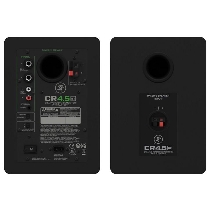 Mackie CR4.5BT 4.5" Creative Reference Powered Studio Monitors With Tone Knob and Bluetooth®