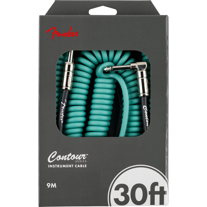 Fender  Contour 30' Coiled Cable - Sherwood Green