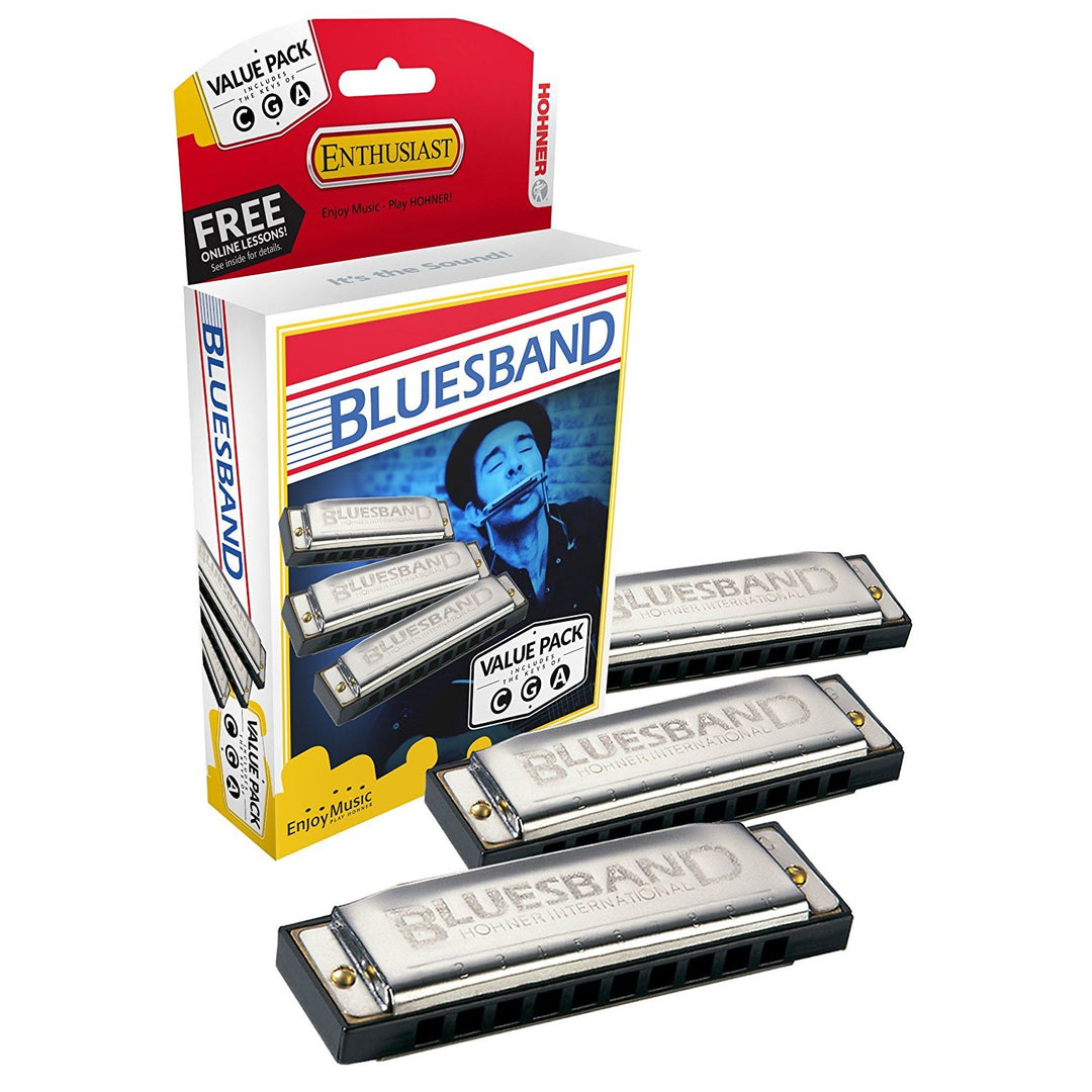 Hohner 3P1501BX Blues Band Value 3- Pack