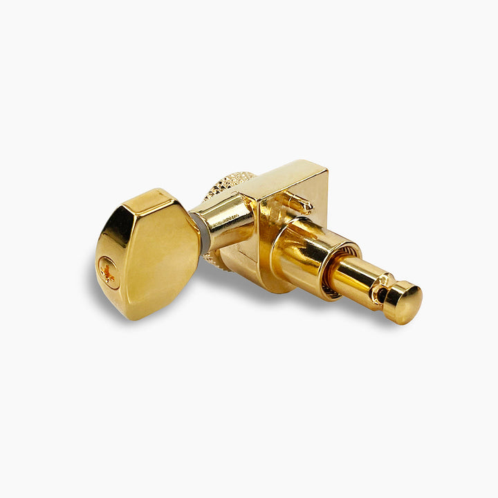 Allparts TK-7106-002 True-Lok Mini Locking Tuners - 6-in-line, Single Pin, Gold