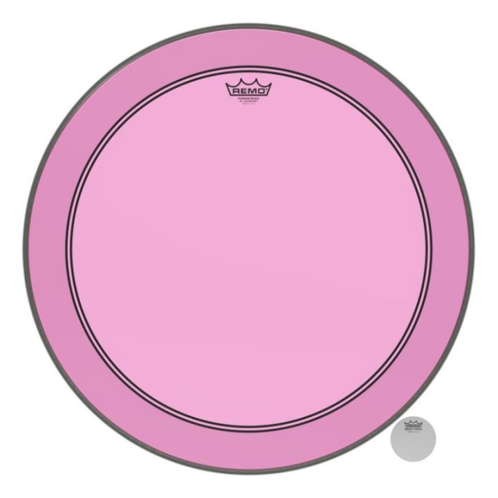 Remo P3-1324-CT-PK Bass, POWERSTROKE 3, COLORTONE, 24" Diameter, Pink