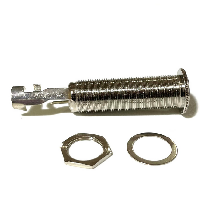 Allparts EP-0152 Switchcraft® 152B Long Threaded Jack Nickel (Each)