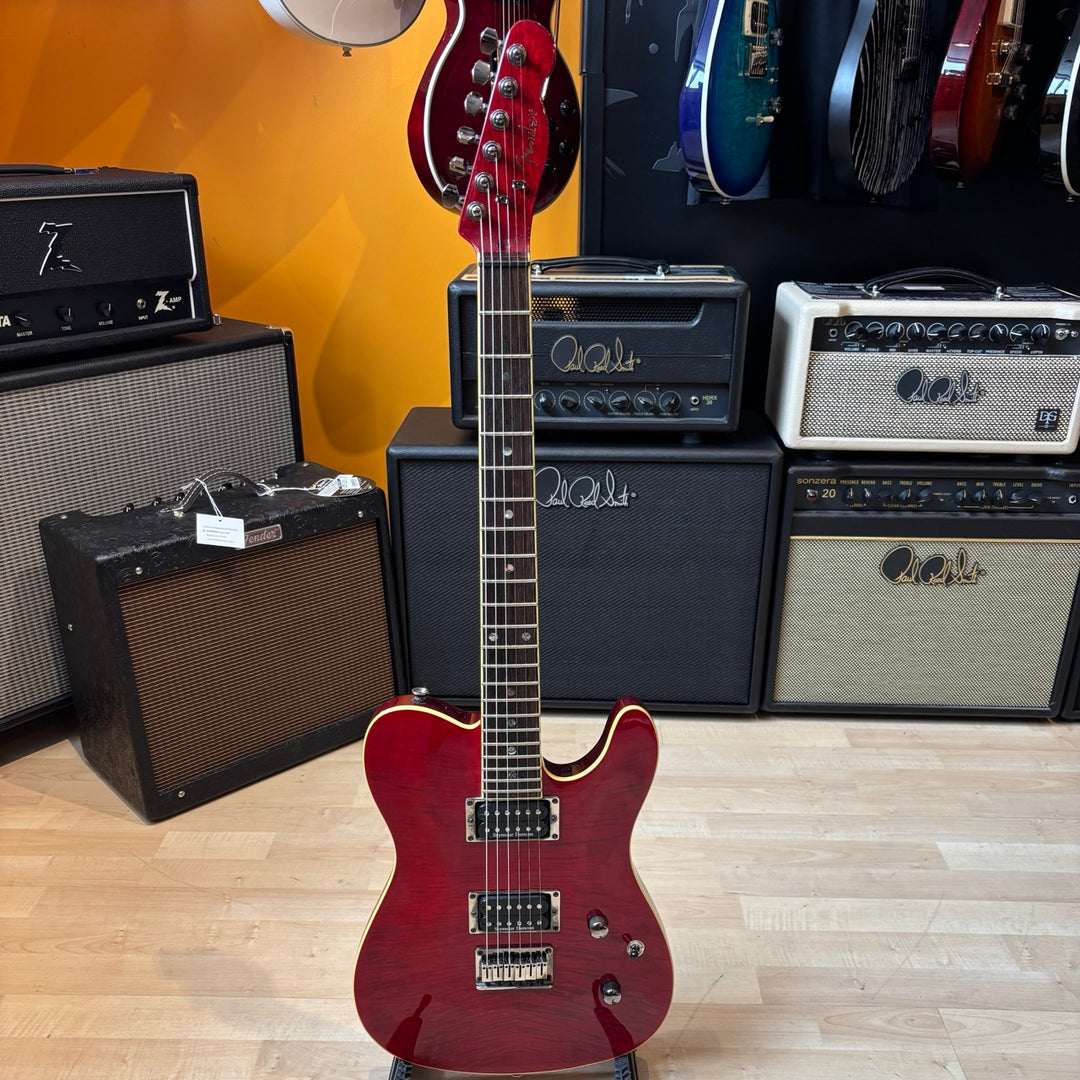 Fender - FMT-HH Carved Top Telecaster - Transparent Crimson Red w/ Fender Bag (2012) - USED