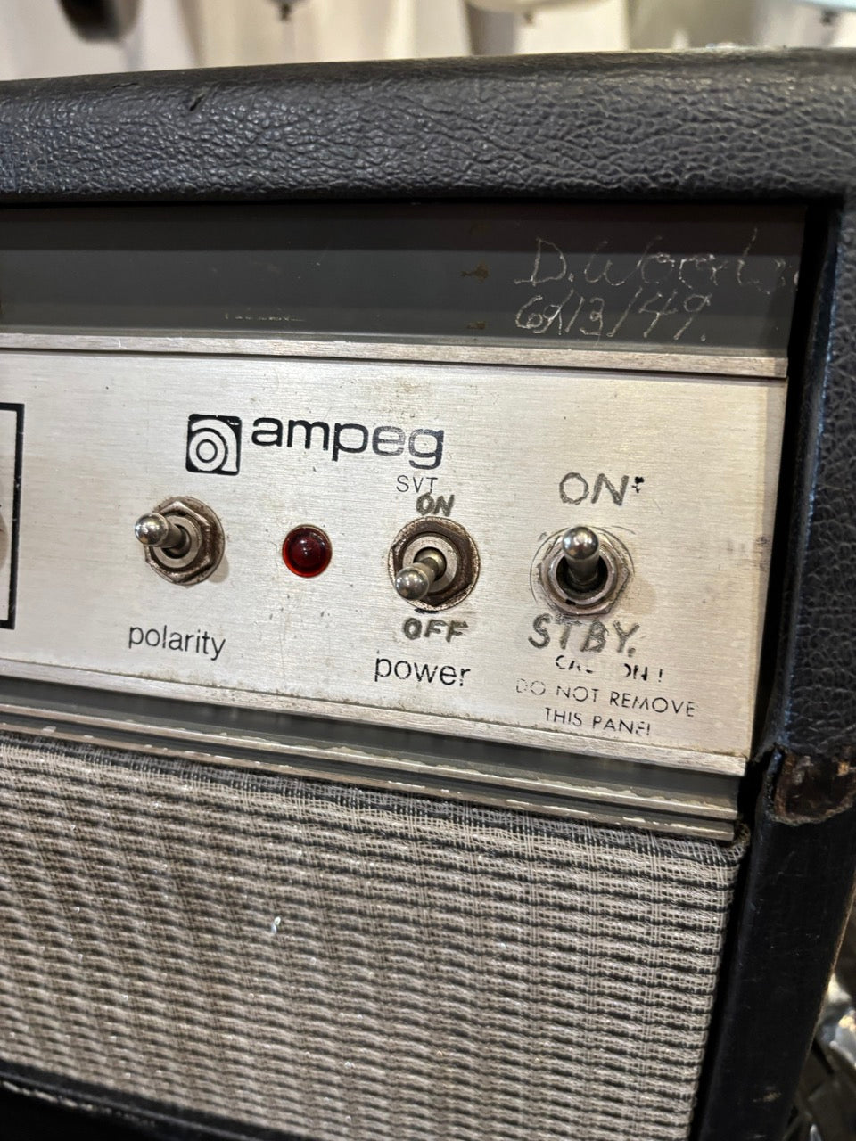 Vintage Ampeg - SVT 300 Watt Tube Bass Guitar Head ( Magnavox Era Blackline - 1973 ) - USED