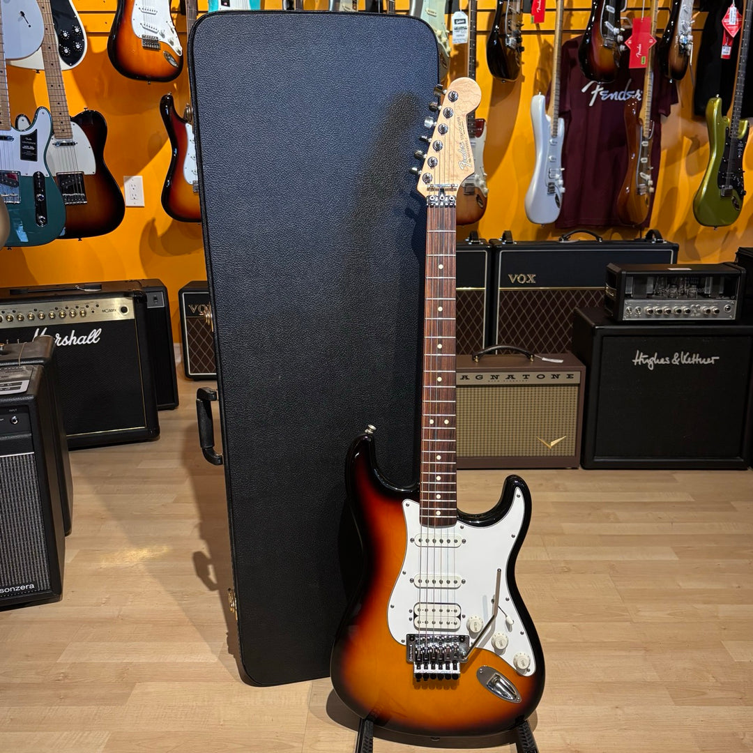 Used Fender Fat Strat with Floyd Rose II & Hard Shell Case (Rosewood - 3-Color Sunburst - 2000) - View 13