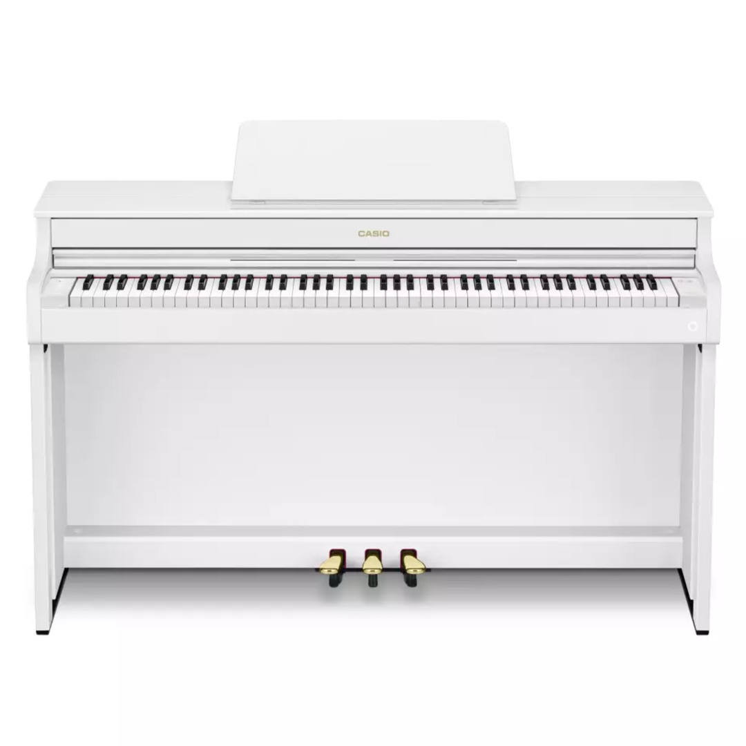 Casio AP-300WE Celviano 88-Key Digital Piano with Cabinet and Bench - White