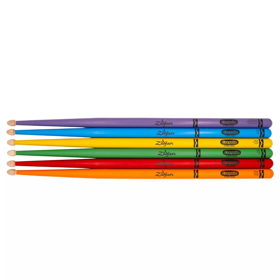 Zildjian ZKIDS Pack 6 Drumsticks + Pad - Crayola