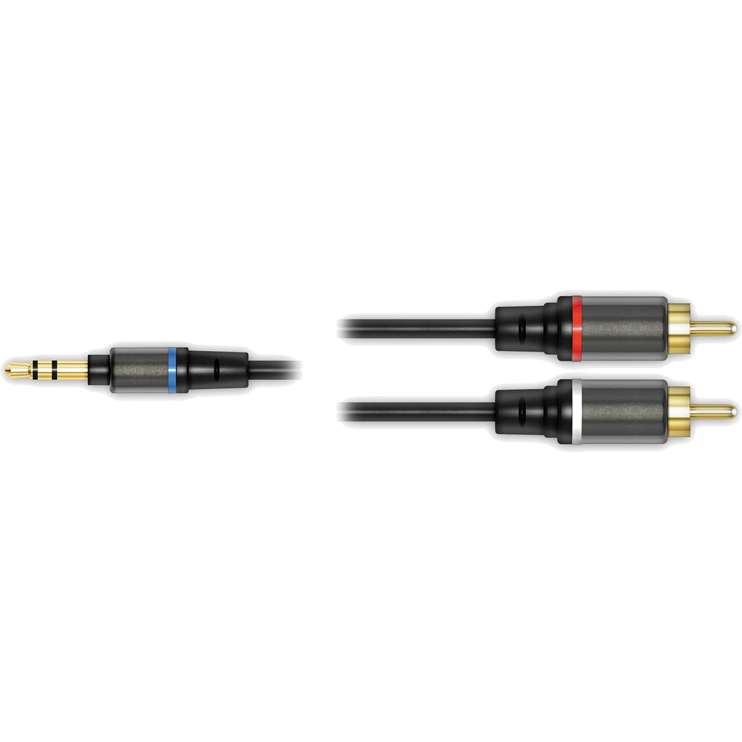 IK Multimedia 59'' RCA Output Adapter - 1/8'' Male Jack to 2x 1/8'' Mono Male RCA Jacks