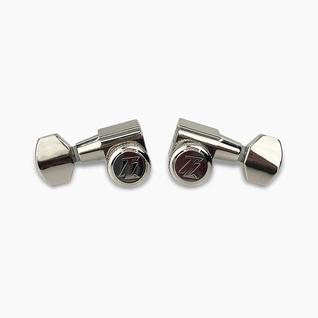 Allparts TK-7108-001 True-Lok Mid-Size Locking Tuners - 3x3, Single Pin, Nickel