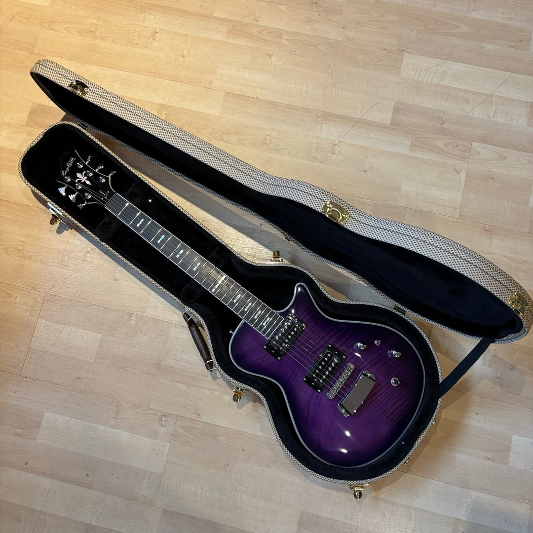 Hagstrom ULSWE-MQB Ultra Swede Electric Guitar with Hard Shell Case (Mystique Burst)