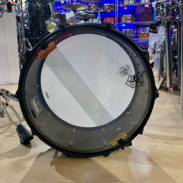 SJC Drums Alpha Steel Black Metal Snare Drum 6.5x14