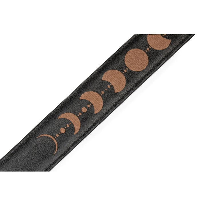 Levy's 2.5'' Moon Phase Series Padded Leather Guitar Strap - Brown