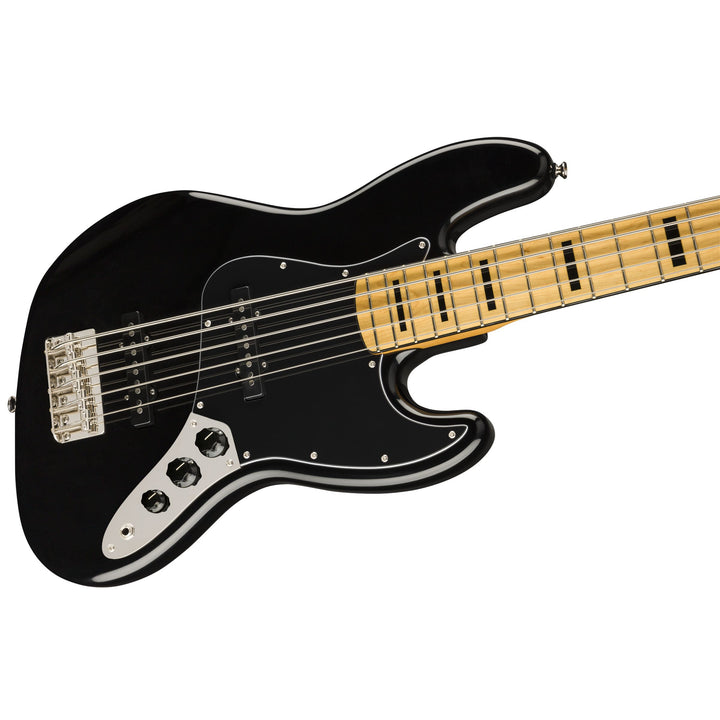 Squier Classic Vibe '70s Jazz Bass V Maple Fingerboard Electric Bass Guitar - Black