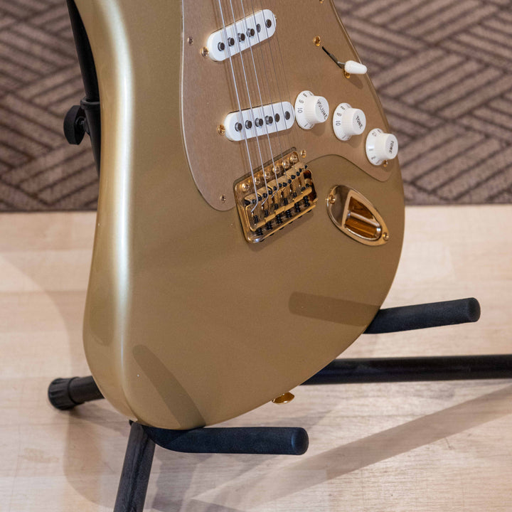 Fender - 50th Ann. LTD Edition Stratocaster (Maple - Aztec Gold)  w/ Tweed Fender Bag - MIM - 2020 -USED Electric Guitar