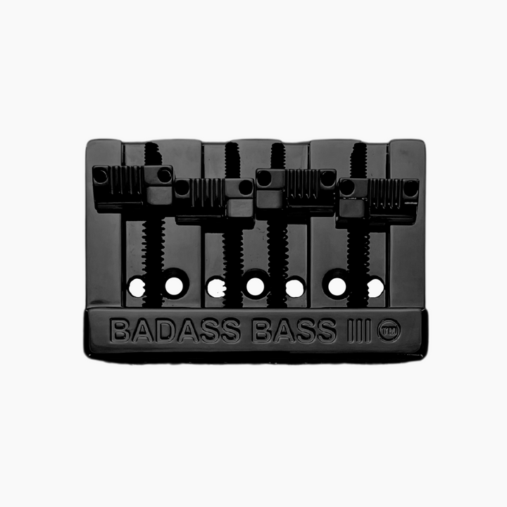 Allparts BB-3343-003 - Leo Quan® Badass III™ 4-String Bass Bridge - Grooved Saddles, Black