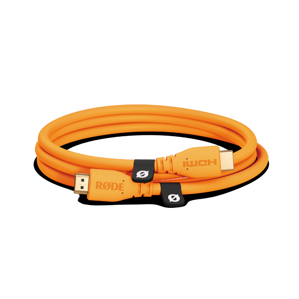 Rode HDMICABLE1.5M-O 1.5M - 2.0 HDMI Cable, (dia 6mm) - Orange