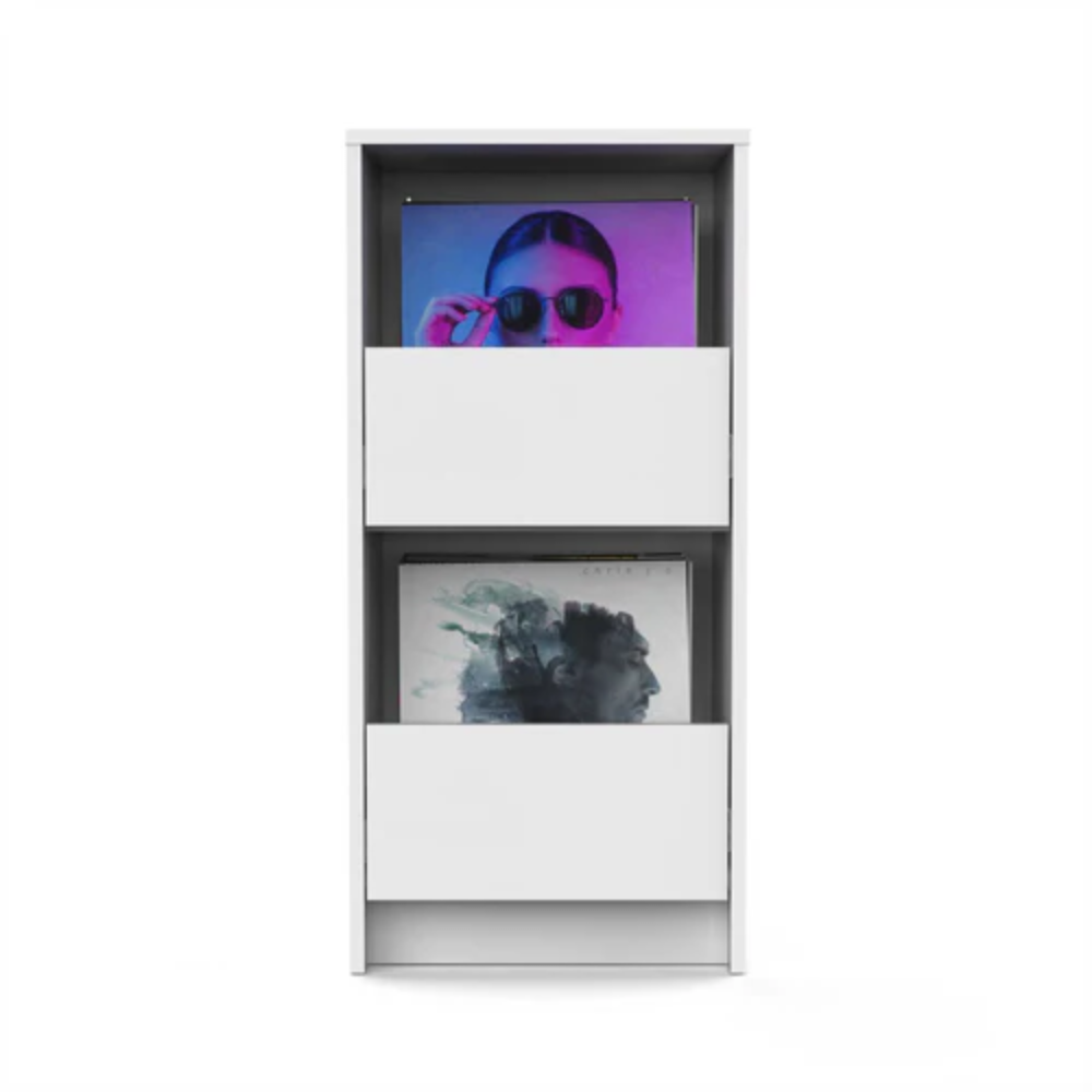 Glorious VINYL-VAULT-WHT Vinyl Vault - White