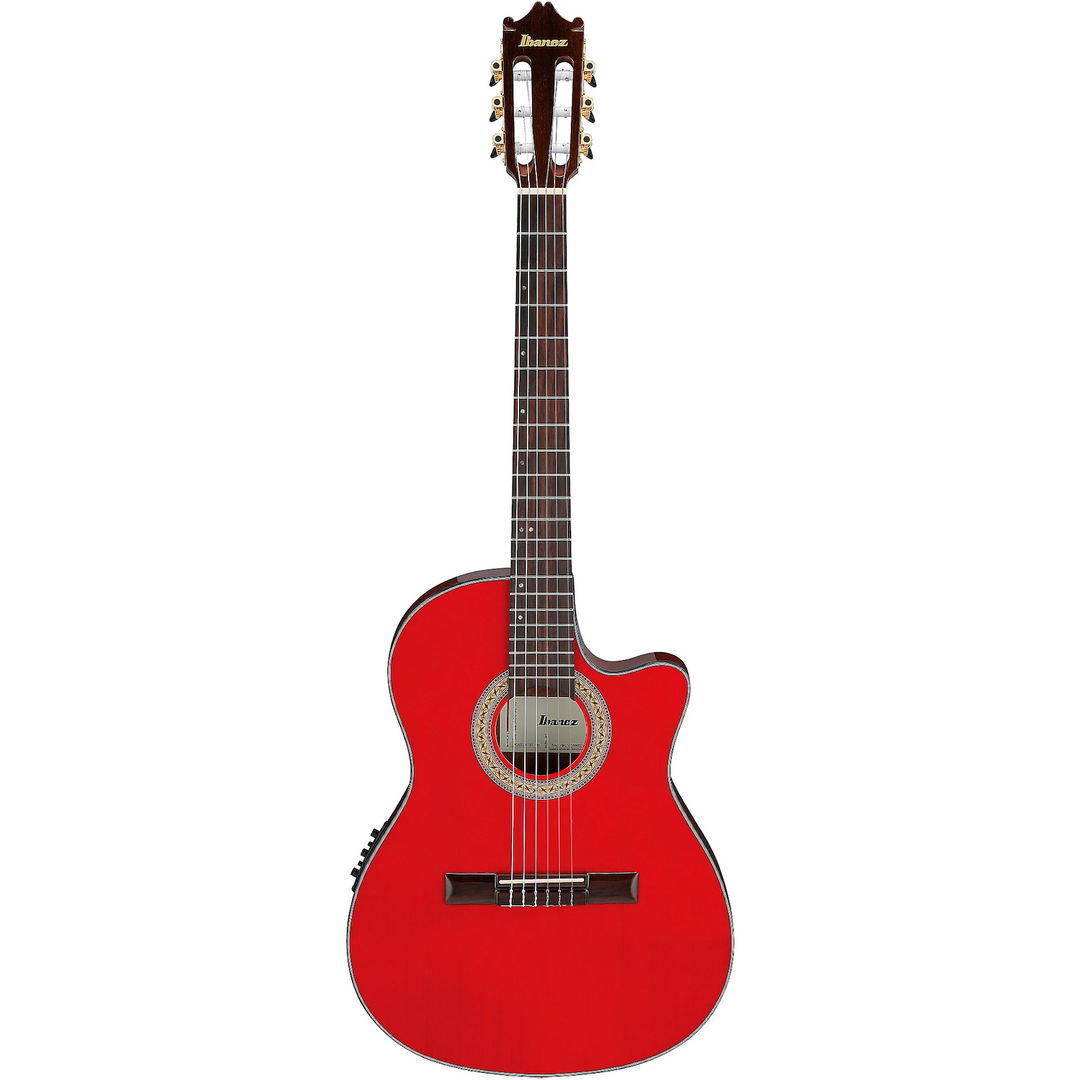 Ibanez GA35TCESRR Thinline Cutaway Classical Acoustic-Electric Sapphire Red High Gloss