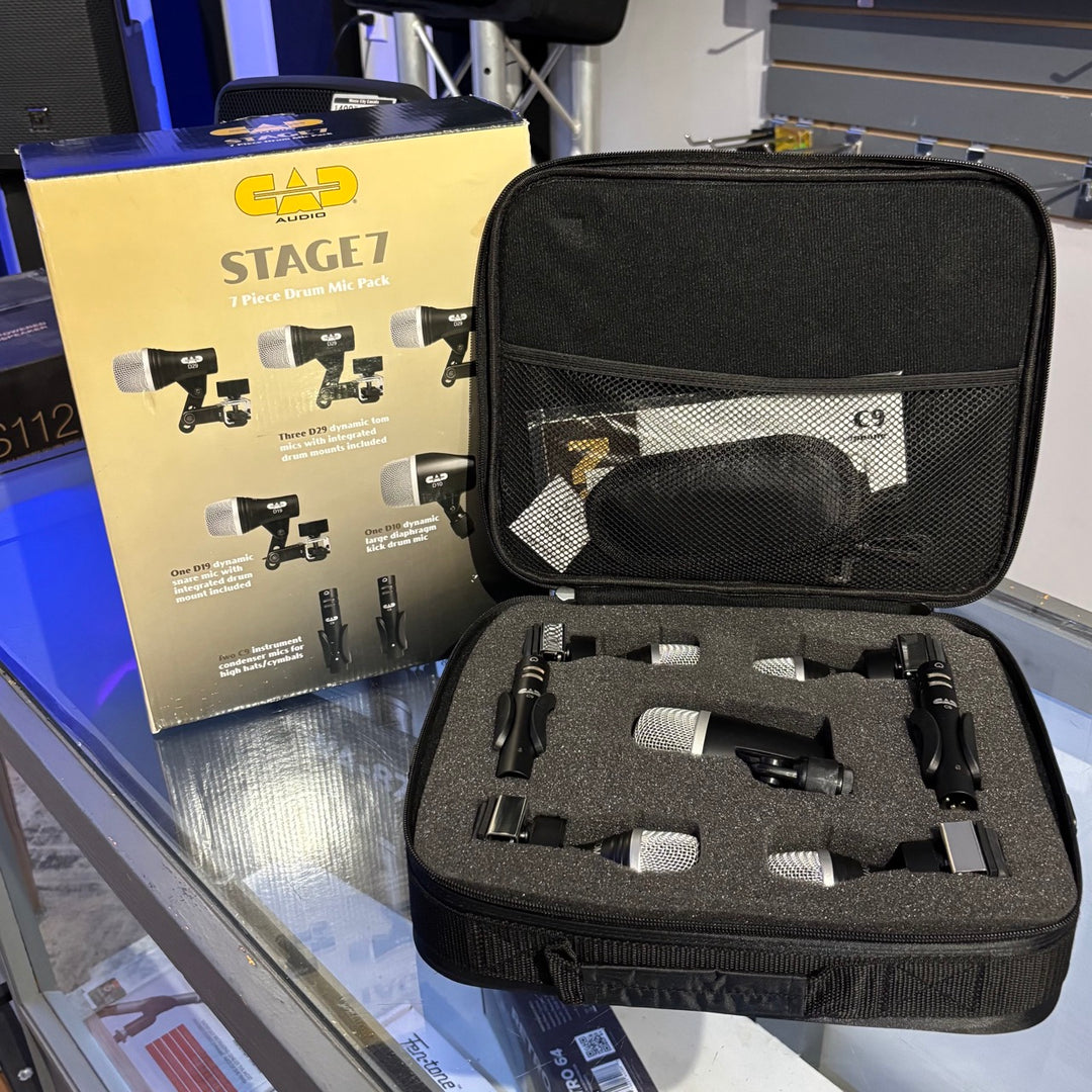 CAD Audio STAGE7 - 7-piece Drum Microphone Pack w/ Carry Bag (Used)