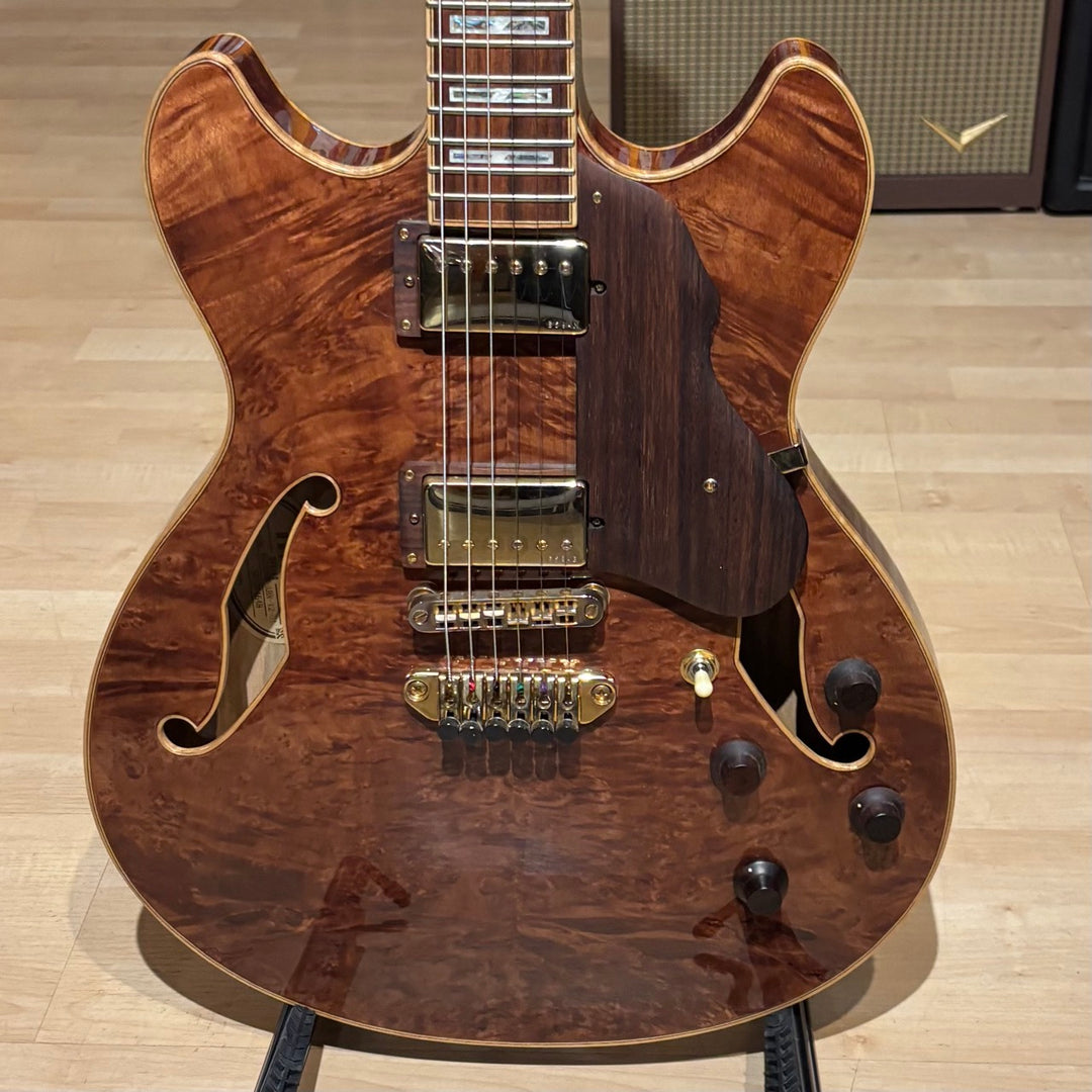 Ibanez - LTD ED Artist Artcore Custom AS103BM-ABR-12-01 Burled Mahogany w/ OHSC (2007) - USED