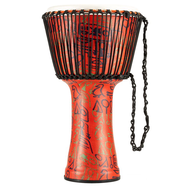Meinl Percussion 14" Rope Tuned Travel Series Djembe Synthetic Head (Patented) Pharaoh's Script