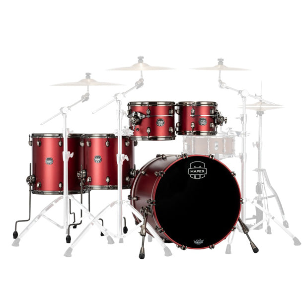 Mapex Saturn Evolution 5-Piece Shell Pack (22,10,12,14,16) - Tuscan Red