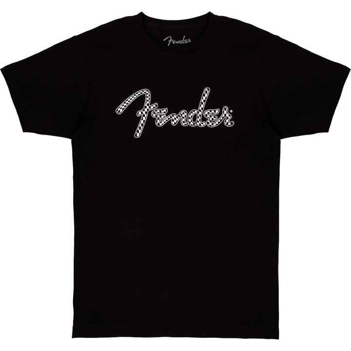 Fender 9192411606 Fender® Spaghetti Wavy Checker Logo Tee - Black, XL