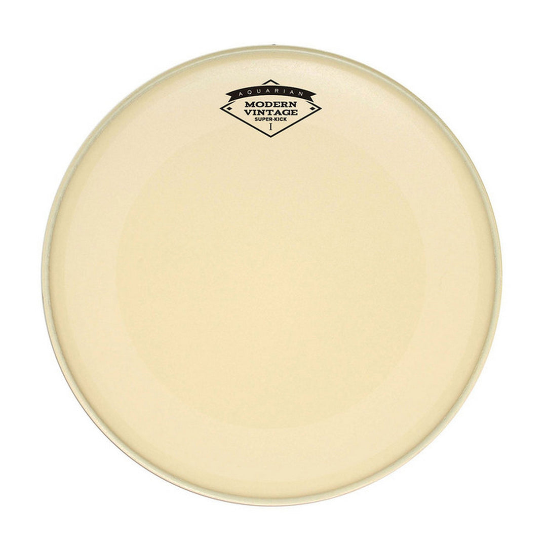 Aquarian MOTC-SK22 Modern Vintage Medium-Vintage Coated Single 10mil Ply Bass Drumhead With Super Kick Ring