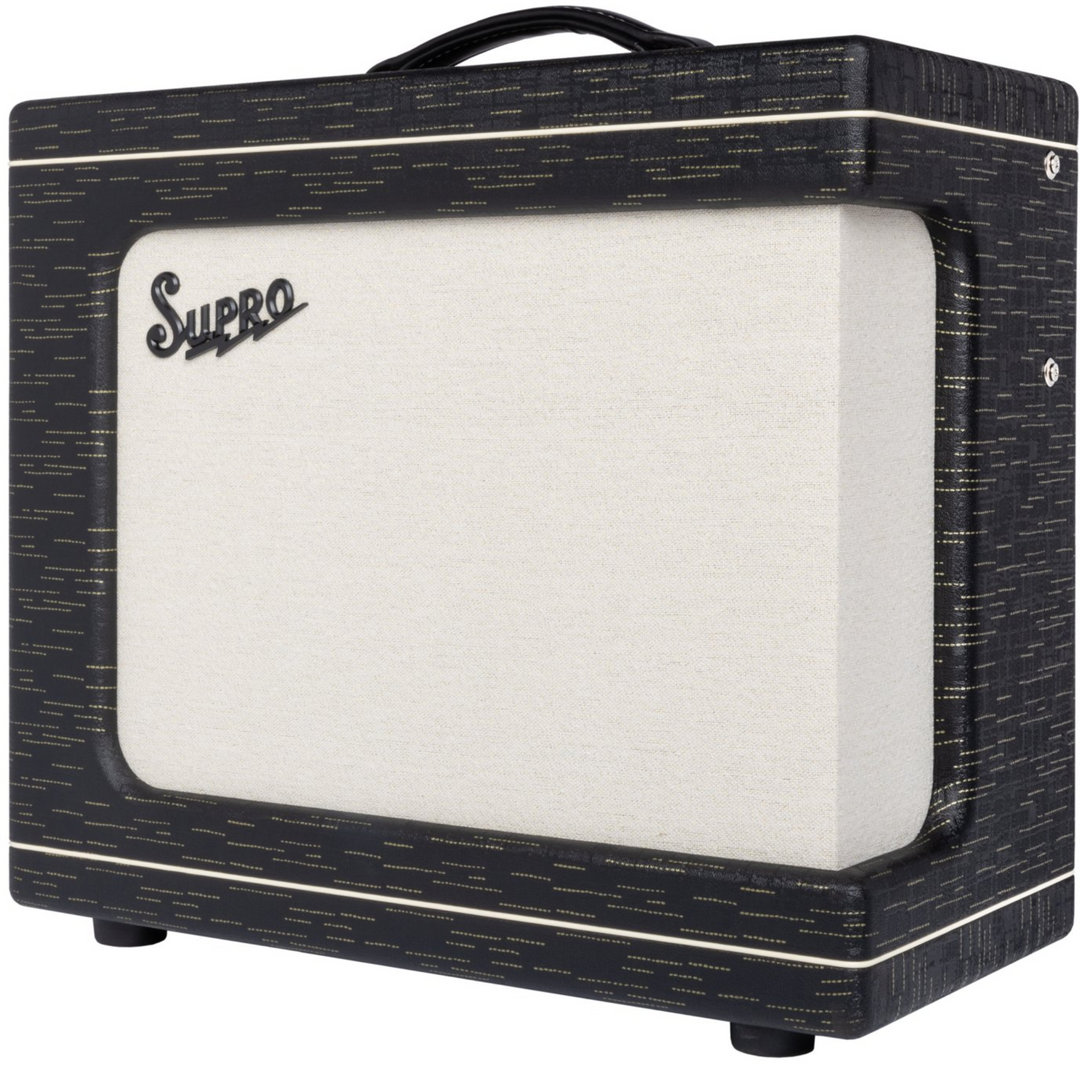 Supro 1620RCBLK Delegate Custom 1 x 12-inch 25-watt Tube Combo Amplifier - Black
