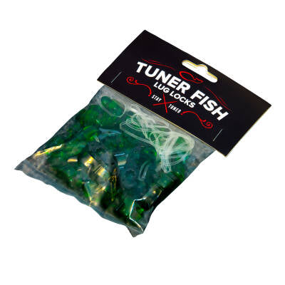 TFGR24- Tuner Fish Lug Locks- Green 24 Pack