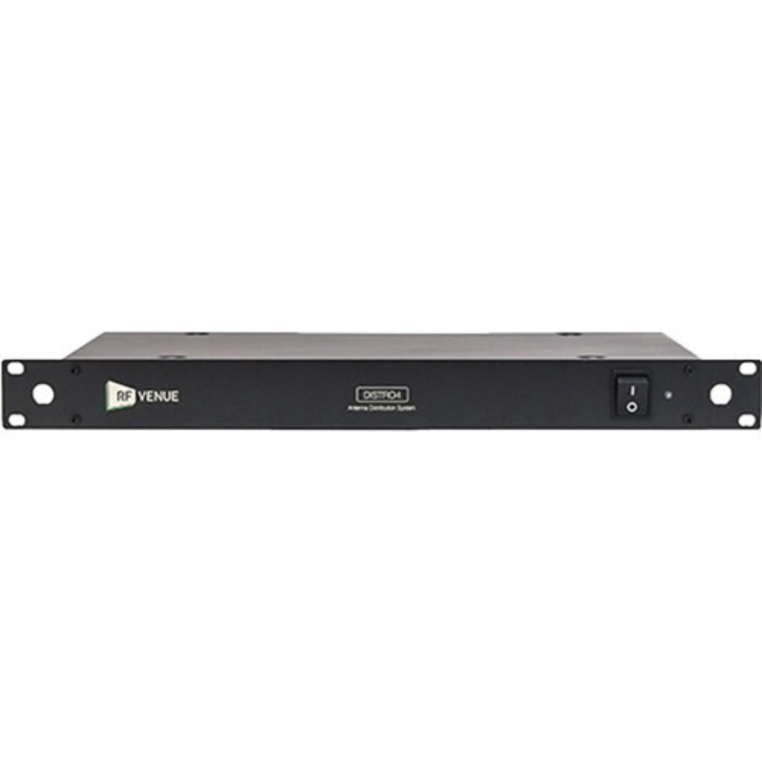 RF Venue DFIN-IPXWDISTRO4 Diversity Fin IPX Antenna & DISTRO4 4-Channel UHF Distribution System Bundle (White, 470 to 928 MHz)
